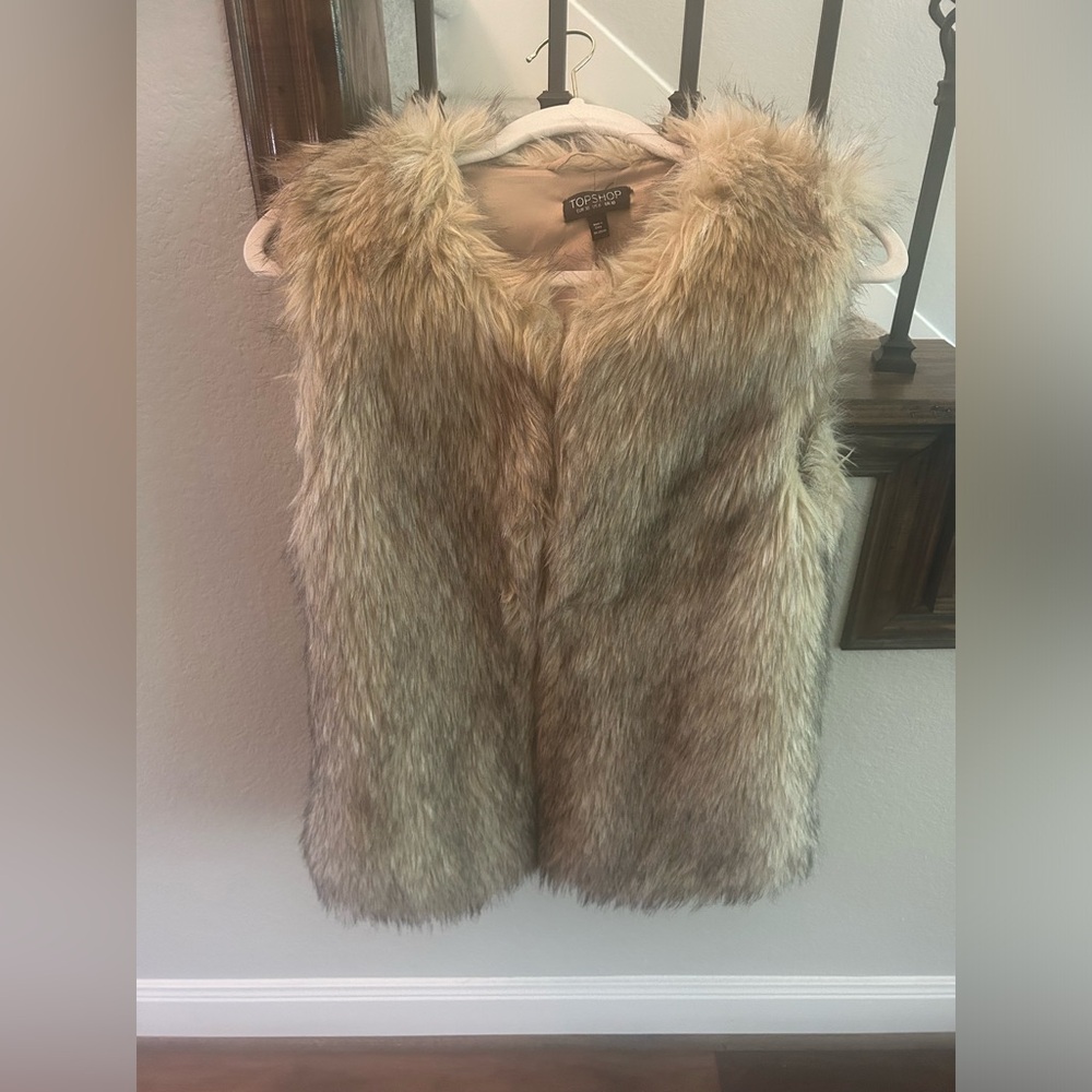 Topshop faux fur gilet